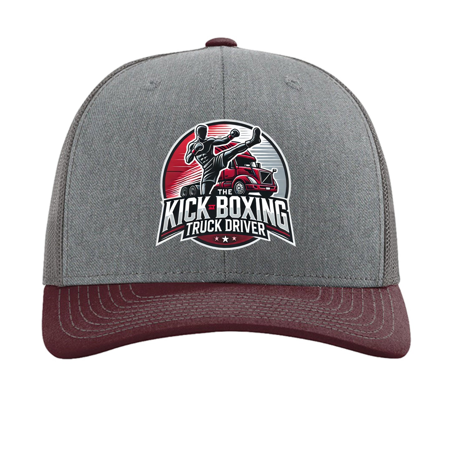 Heather Grey/ Charcoal/ Maroon - FRONT