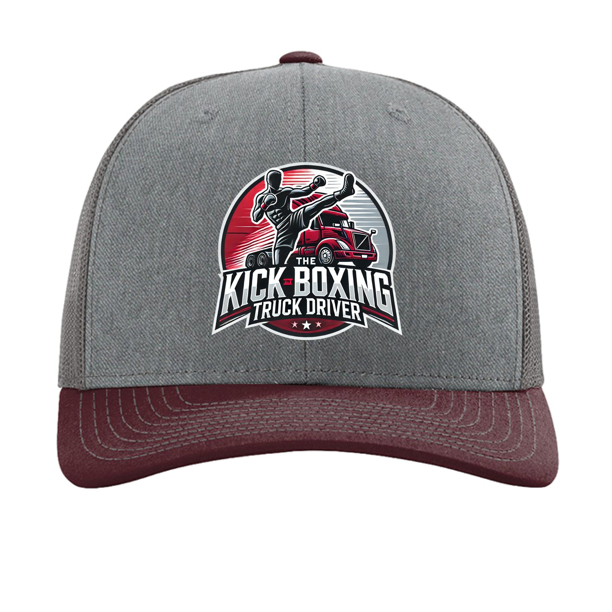 Heather Grey/ Charcoal/ Maroon - FRONT